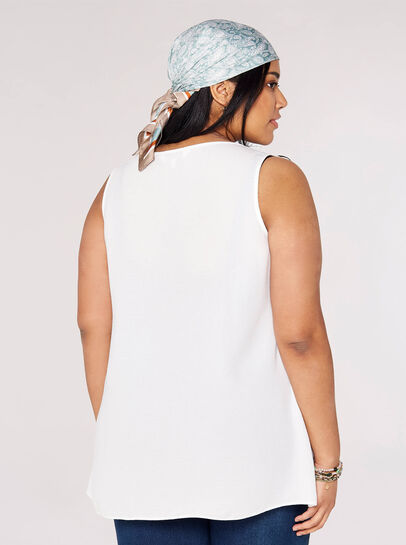 Curve Pleated Front Top