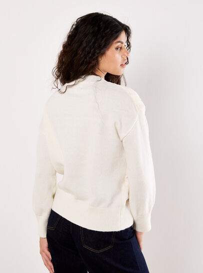 Sequin Embroidered Floral Panel Jumper
