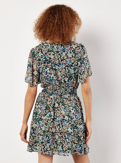 Ditsy Floral Chiffon Mini Dress
