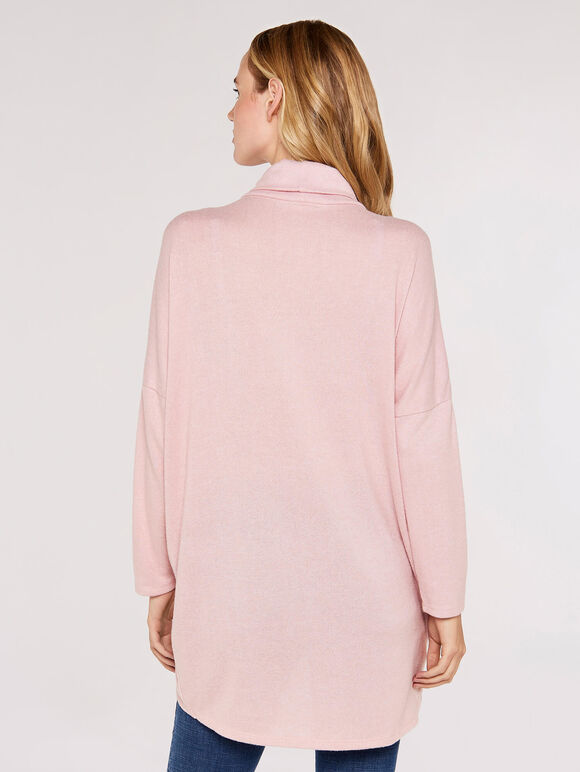 Wrap Front Tunic, Pink, large