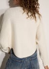 Plait Knit Batwing Jumper, Cream, large