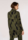 Paintstroke Wrap Tunic, Khaki, large