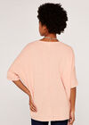 Textured Oversized Top, Pink, large
