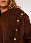 Asymmetric Button Jumper, Brown, large