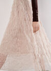 Wavy Tulle Midi Skirt, Cream, large