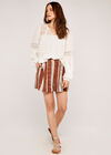 Abstract Striped Shorts, Rust, large