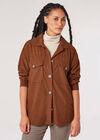 Oversized Corduroy Shirt, Rust, large