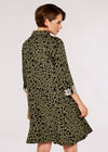 Paintsplash  Shirt Mini Dress, Khaki, large