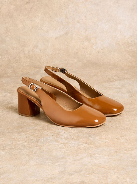 Mary Jane Heeled Leather Sandals