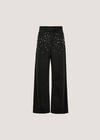Faux Pearl & Rhinestone Maca Jean, Black, large