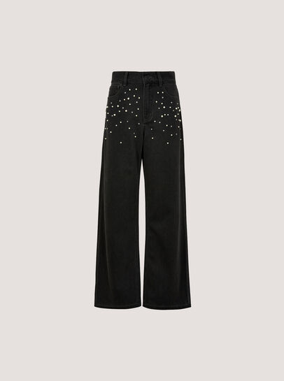 Faux Pearl & Rhinestone Maca Jean