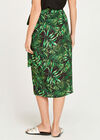 Tropical Wrap Skirt, Black, large