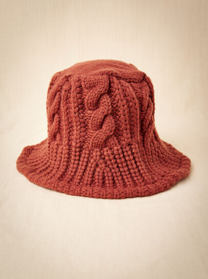 Cable Knit Bucket Hat