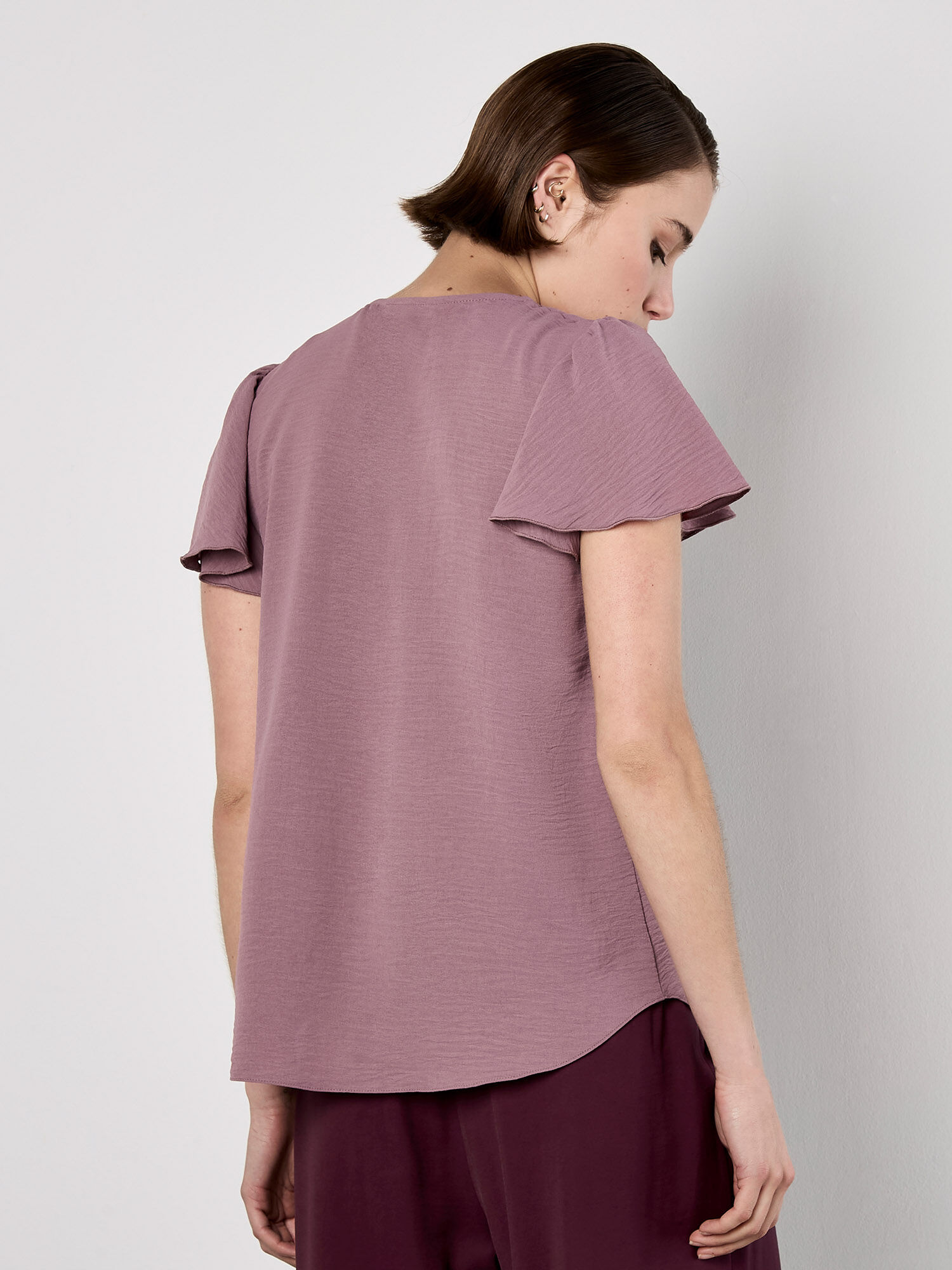 売れ筋商品|||ダナ キャラン ニューヨーク カットソー トップス レディース Women's Printed V-Neck Blouse Apricot Multi Tankaneo Women Front Knotted V-Neck Blouse T Shirt Short