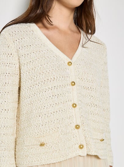 Shimmer Cotton Cardigan