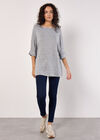 Soft Touch Batwing Top, Silver, large
