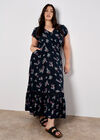 Botanical Bunches Maxi Dress, Navy, large