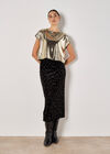 Foil Cropped T-Shirt, Yellow, large