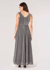 Robe Maxi Sparkle Lurex, Gris Clair / Argent, large