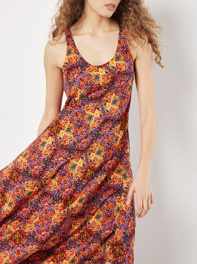 Hexagon Mandala Midi Dress
