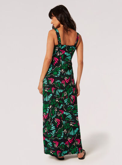 Butterfly Wings Jersey Maxi Dress