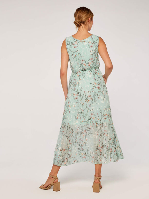 Botanical Grecian Pleat Dress | Apricot Clothing