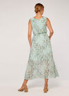 Botanical Grecian Pleat Dress, Mint, large
