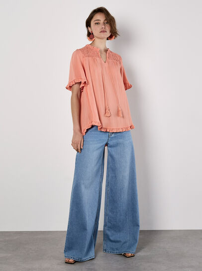 Smocked Ruffle Top