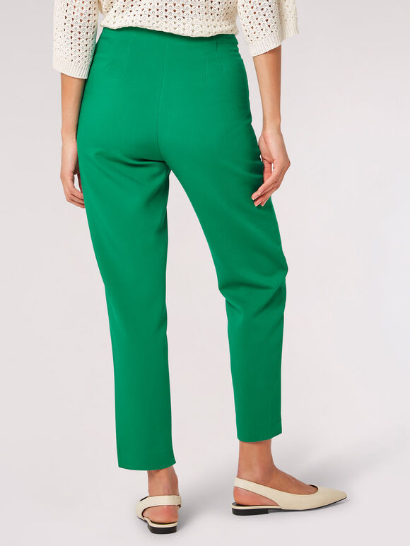 Pantalon sur mesure à plis pincés, vert, grand
