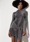 Glitter Mini Dress, Silver, large