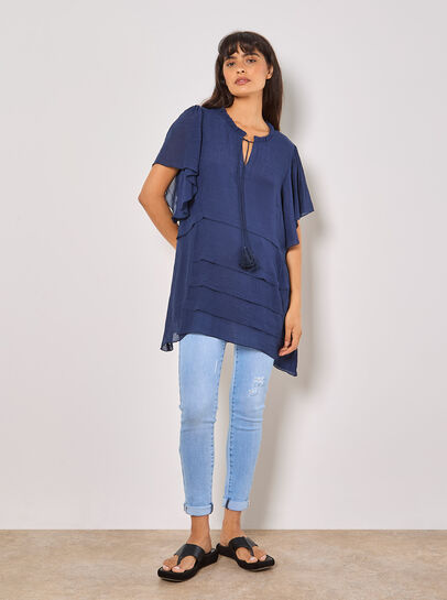 Ruffle Tiered Tunic Top