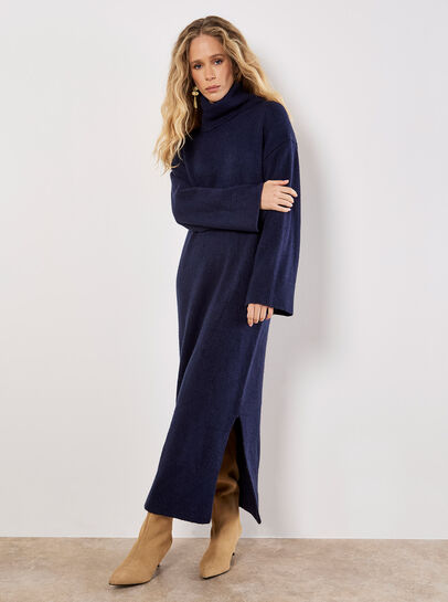 Roll Neck Jumper Maxi Dress