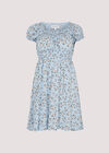 Orchid Milkmaid Mini Dress, Blue, large