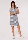 Check Pocket Mini Dress, Navy, large
