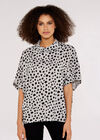 Dot Batwing Top, Grey, large