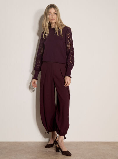 Wide-Leg Balloon Trousers