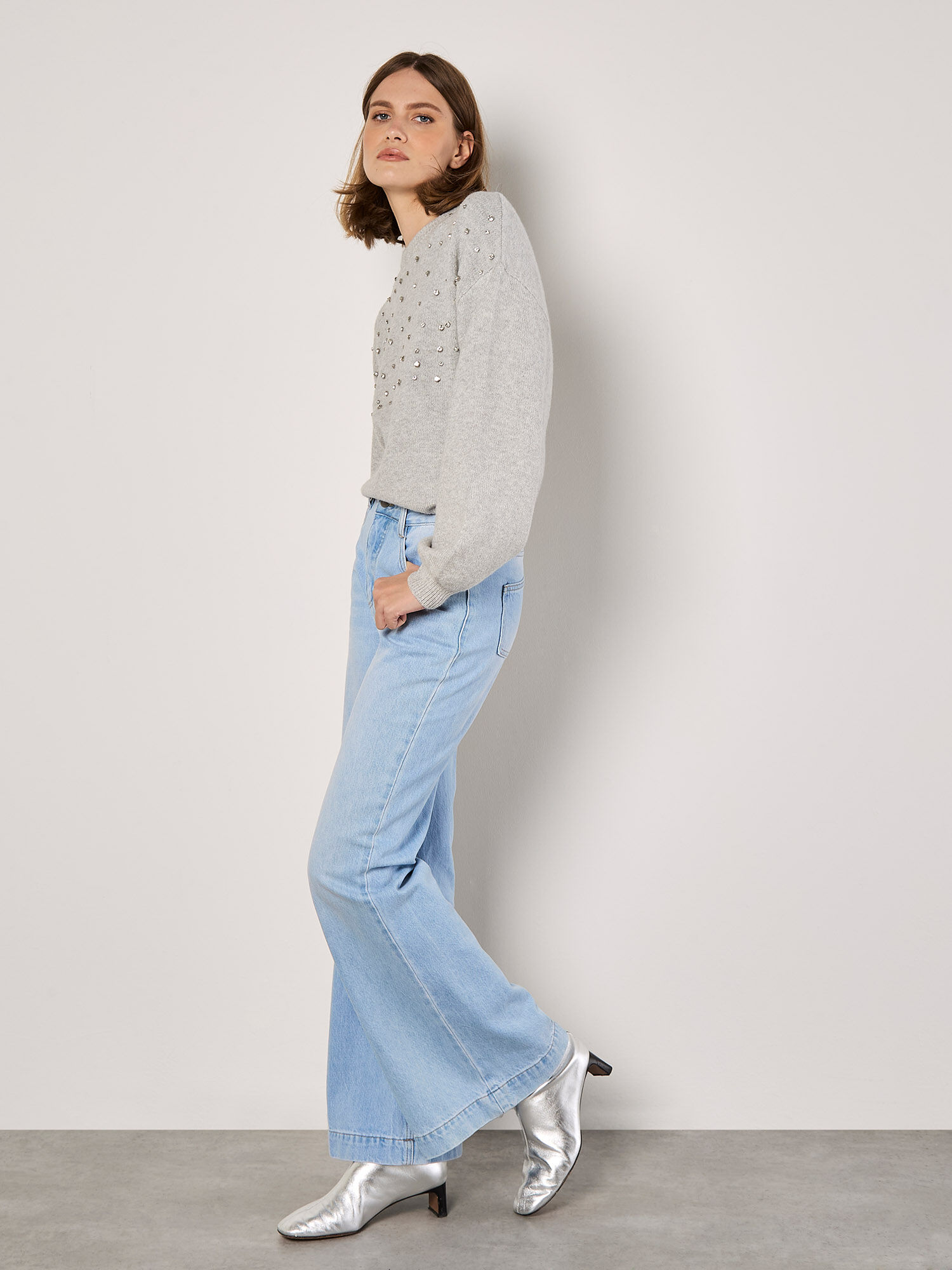 7GG BATH DYED CREW KNIT　ジュンハシモト　サイズ5 7GG BATH DYED CREW KNIT ジュンハシモト サイズ5