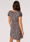 Ditsy Floral Milkmaid Mini Dress, Navy, large
