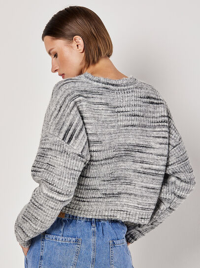 Space Dye Boxy Cropped Jumper