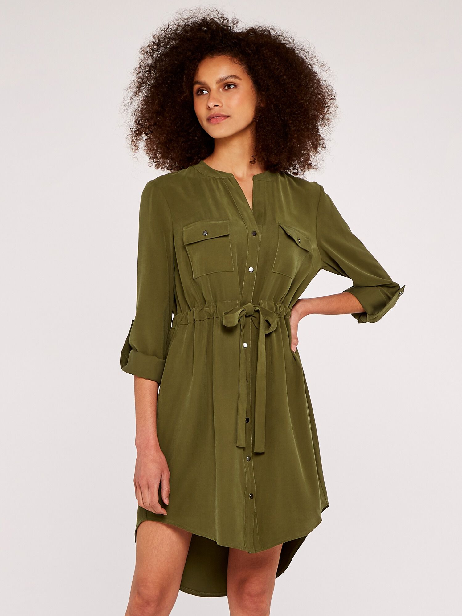 Tie Front Shirt Dress | Apricot UK