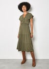 Tiered Utility Midaxi Dress, Khaki, large