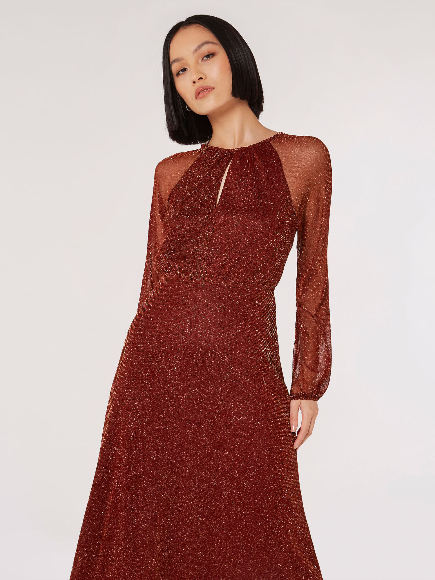 Robe maille métallisée outlet