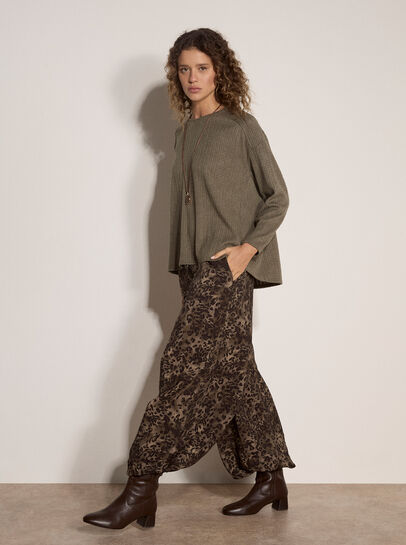 Jacquard Knit Jersey Top