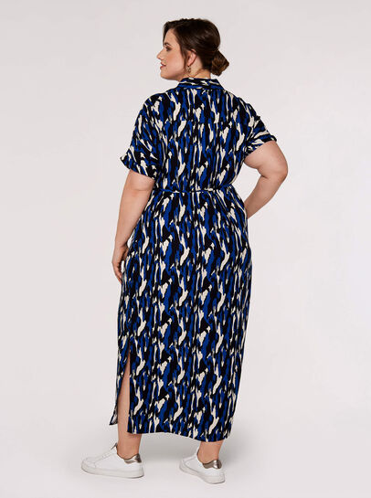 Curve Brushstroke Maxi Dress