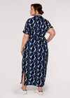 Curve Brushstroke Maxi Dress, Blue, large