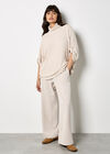 Soft Touch Roll Neck Top, Stone, large