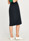 Jacquard Wrap Skirt, Navy, large