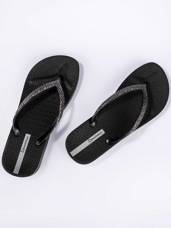 Wedge Sandals, Black, large