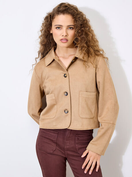 Suedette Cropped Jacket