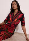 Toucan Tropical Shirt Maxi Dress, Black, large